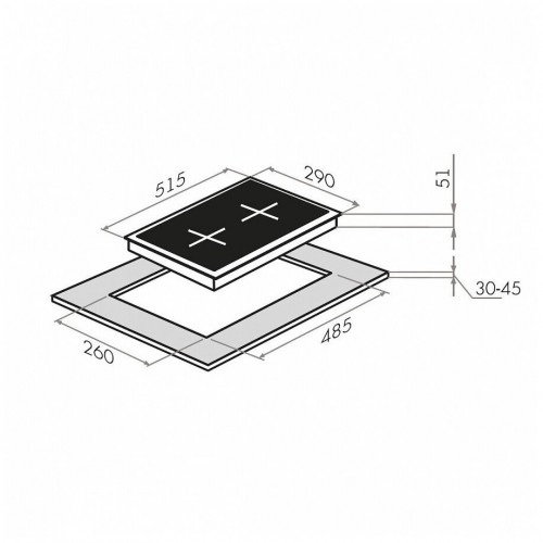 Газовая варочная панель HOMSAIR HGS323S (серебристый) 1