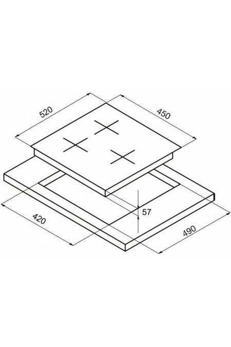 Газовая варочная панель Korting HG 465 CTRB (бежевый) 5