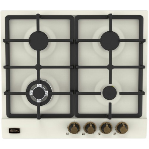 Газовая варочная панель Korting HG 661 CTB (слоновая кость) 