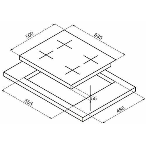 Газовая варочная панель Korting HG 665 CTX (серебристый) 3