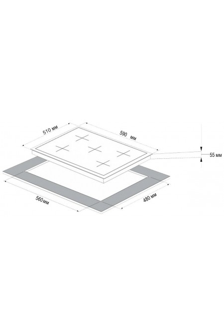 Газовая варочная панель Korting HG 697 CTX (серебристый) 1