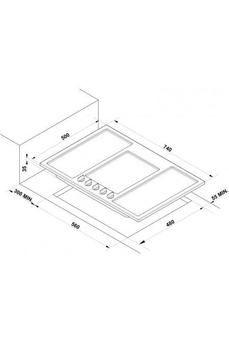 Газовая варочная панель Korting HG 797 CTX (серебристый) 4