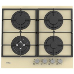 Газовая варочная панель Korting HGG 6722 CTB (бежевый)