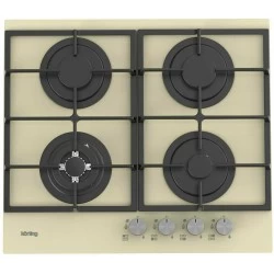 Газовая варочная панель Korting HGG 6722 CTB (бежевый)