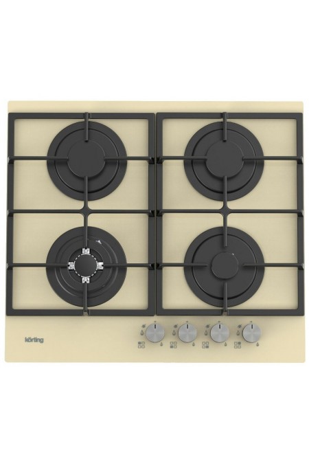 Газовая варочная панель Korting HGG 6722 CTB (бежевый) 