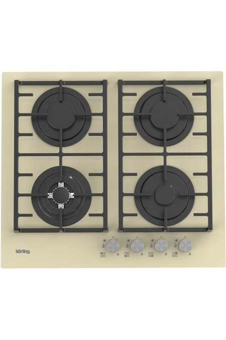 Газовая варочная панель Korting HGG 6825 CTB (бежевый) 