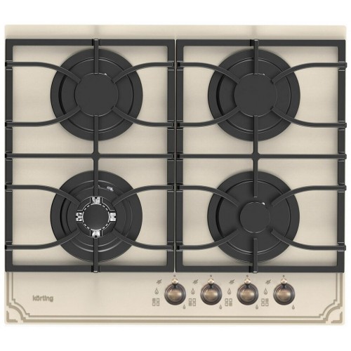 Газовая варочная панель Korting HGG 6911 CTRB (бежевый) 