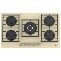 Газовая варочная панель Korting HGG 9835 CTB (бежевый)