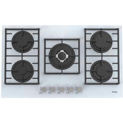 Газовая варочная панель Korting HGG 9835 CTW (белый)