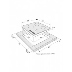 Газовая варочная панель Krona ALMA 60 BL (черный)