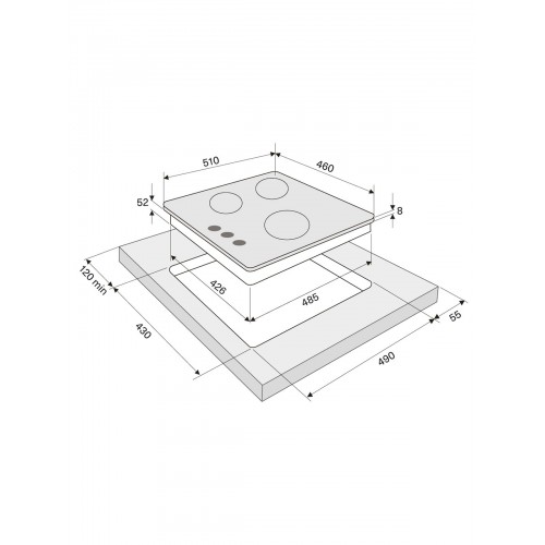 Газовая варочная панель Krona CORTESIA 45 BL (черный) 5