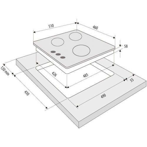 Газовая варочная панель Krona FIERO 45 WH (белый) 5