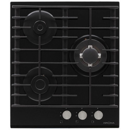 Газовая варочная панель Krona HAGEL 45 BL W (черный) 
