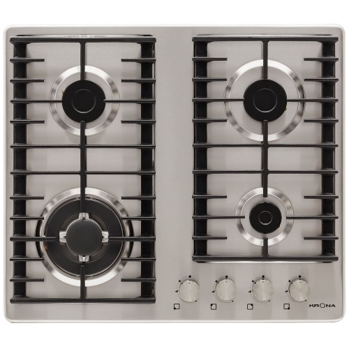 Газовая варочная панель Krona HAGEL 60 IX W (нержавеющая сталь) 