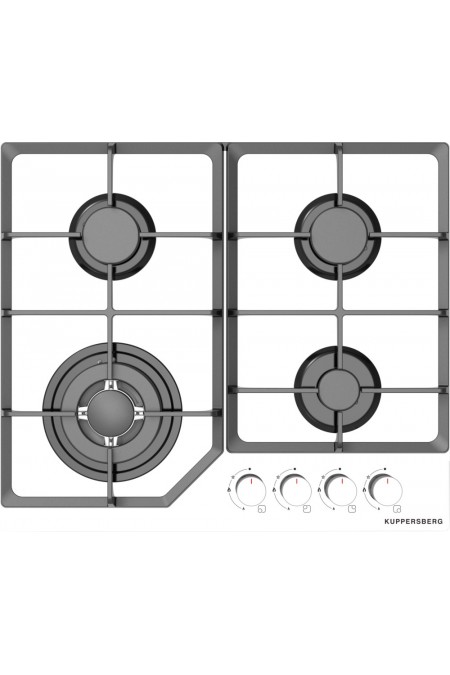 Газовая варочная панель Kuppersberg FG 60 W (белый) 
