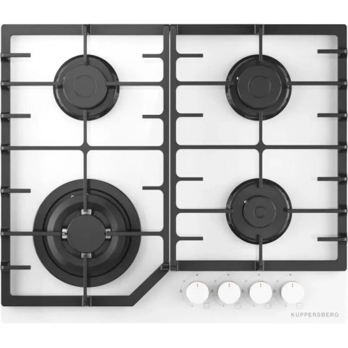 Газовая варочная панель Kuppersberg FG 66 W (белый) 