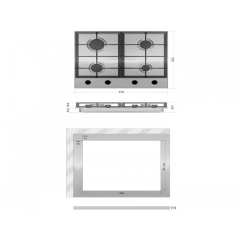 Газовая варочная панель Kuppersberg FS 62 X (нержавеющая сталь) 7