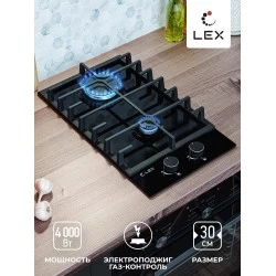 Газовая варочная панель LEX GVG 321 BL (черный)