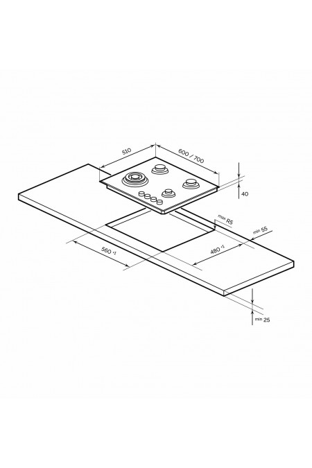 Газовая варочная панель LEX GVG 642 BL (черный) 3