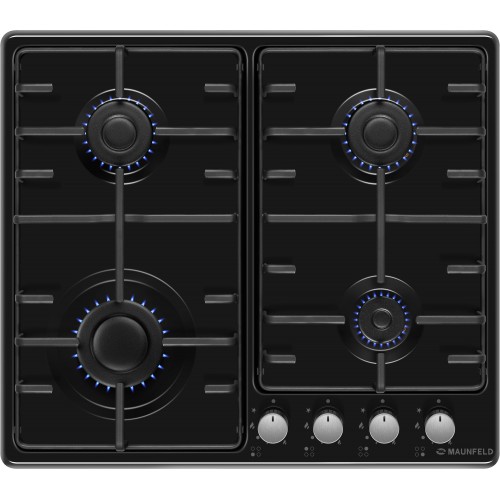 Газовая варочная панель MAUNFELD EGHE.64.3STS-EB/G (черный) 