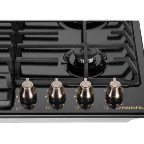 Газовая варочная панель MAUNFELD EGHE.64.63CB.R/G (черный) 4