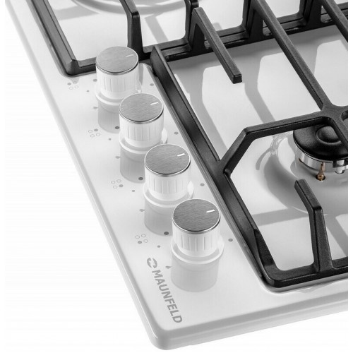 Газовая варочная панель MAUNFELD EGHE.64.6CW/G (белый) 3
