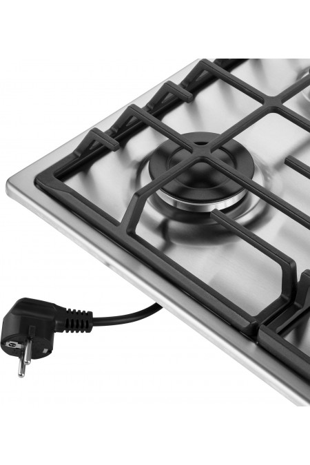 Газовая варочная панель MAUNFELD EGHS.64.6CS/G (серебристый) 2