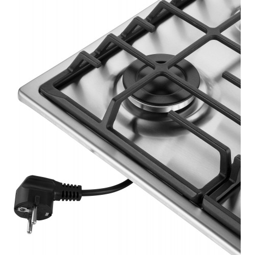 Газовая варочная панель MAUNFELD EGHS.64.6CS/G (серебристый) 2