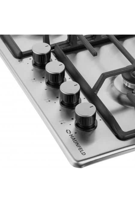 Газовая варочная панель MAUNFELD EGHS.64.6CS/G (серебристый) 4