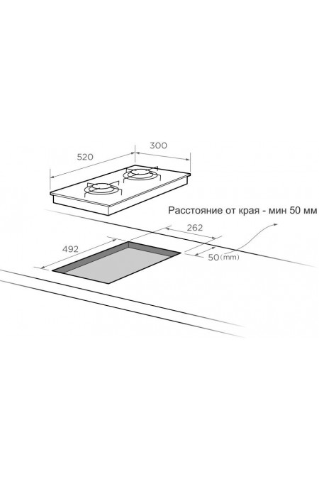 Газовая варочная панель Midea MG3205TX (серебристый) 1