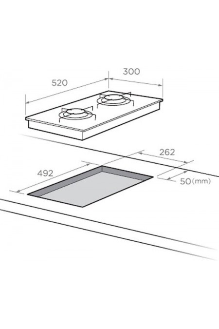 Газовая варочная панель Midea MG3260TGB (черный) 4