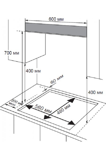 Газовая варочная панель Midea MG649TGB (черный) 1