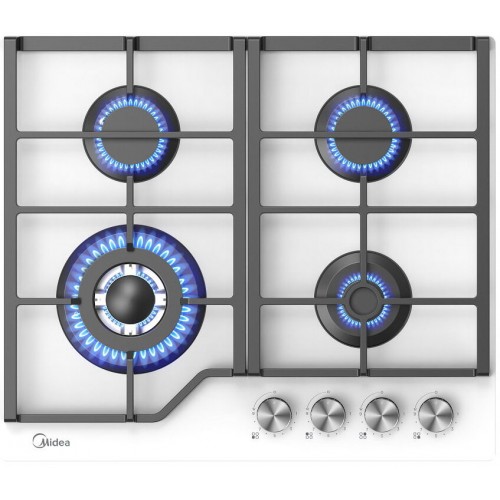 Газовая варочная панель Midea MG693TGW (белый) 1