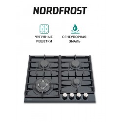 Газовая варочная панель NordFrost HM 6042 B (черный)