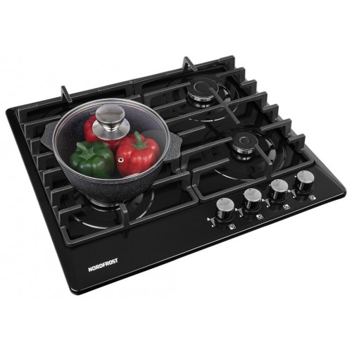 Газовая варочная панель NordFrost HS 6043 B (черный) 1