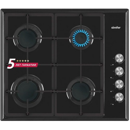 Газовая варочная панель Simfer H60Q40B416 (черный) 4