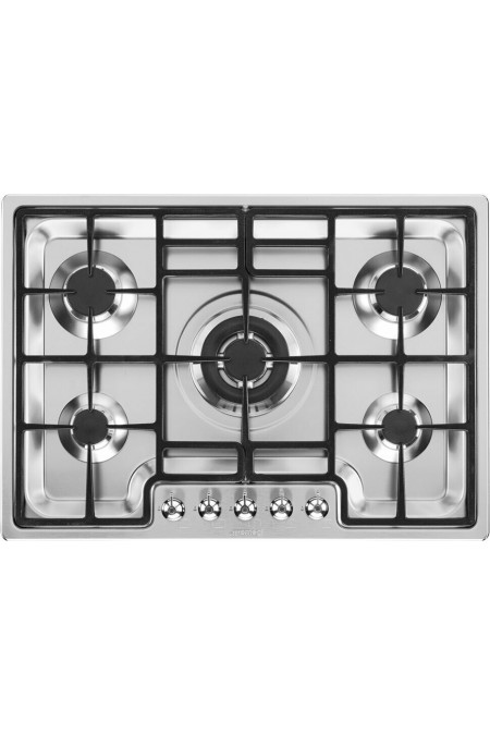 Газовая варочная панель Smeg PGF75-4 (серебристый) 
