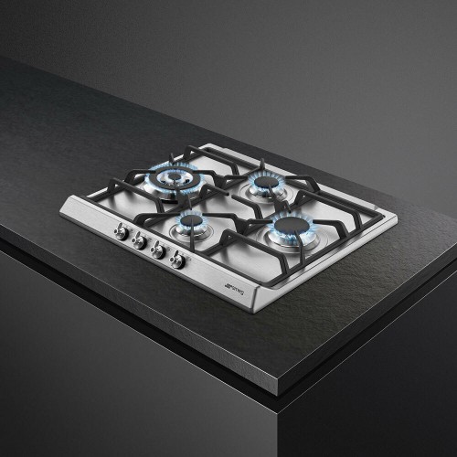 Газовая варочная панель Smeg SER60SGH3 (серебристый) 4