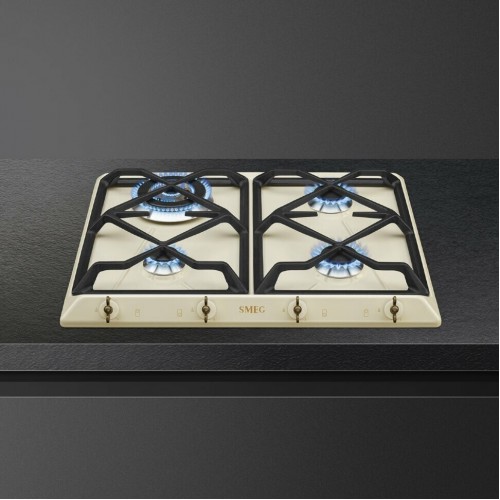 Газовая варочная панель Smeg SRV864POGH (бежевый) 2