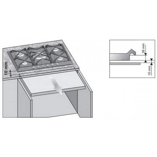 Газовая варочная панель Smeg SRV864POGH (бежевый) 8
