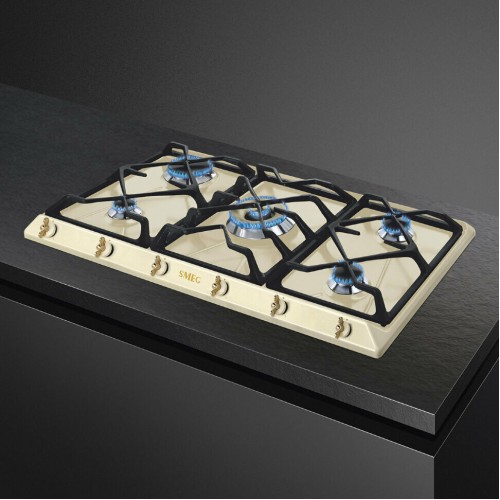 Газовая варочная панель Smeg SRV896POGH (бежевый) 1