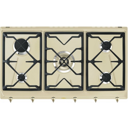 Газовая варочная панель Smeg SRV896POGH (бежевый) 3
