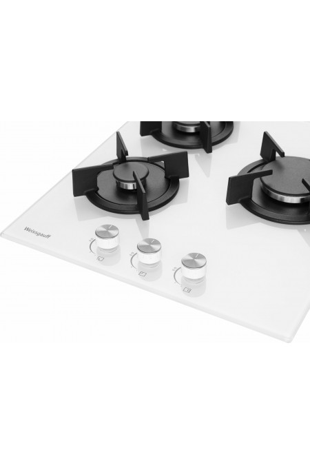 Газовая варочная панель Weissgauff HG 430 WGH (белый) 2