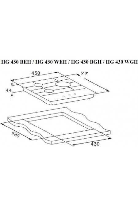 Газовая варочная панель Weissgauff HG 430 WGH (белый) 3