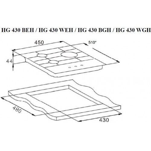 Газовая варочная панель Weissgauff HG 430 WGH (белый) 3