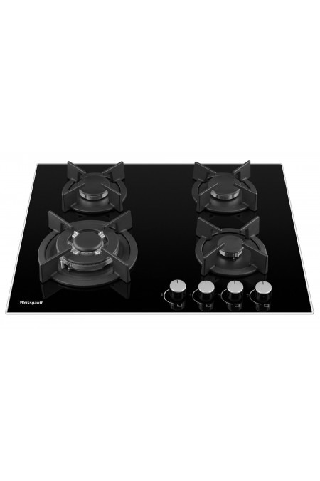 Газовая варочная панель Weissgauff HGG 640 BG Nano Glass (черный) 