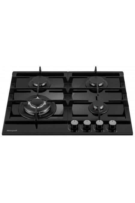 Газовая варочная панель Weissgauff HGG 641 BGh Nano Glass (черный) 1