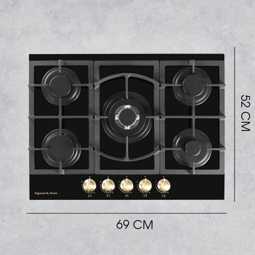 Газовая варочная панель Zigmund Shtain M 26.7 A (черный) 9