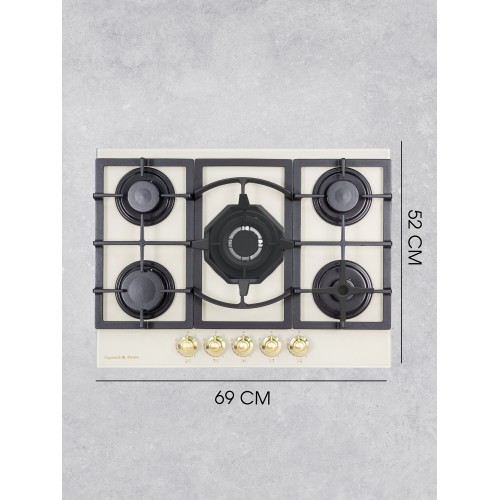 Газовая варочная панель Zigmund Shtain M 26.7 X (бежевый) 1