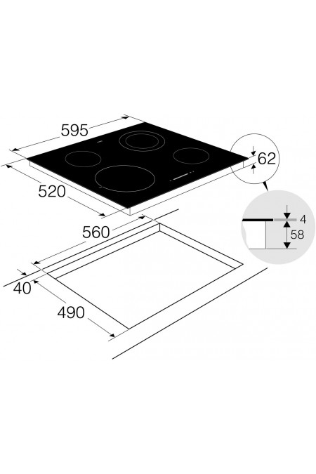 Индукционная варочная панель ASKO HCL634G (черный) 2